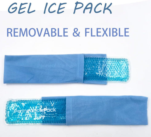 Reusable Perineal Ice Packs for Postpartum & Hemorrhoid Pain Relief, hot & Cold Pack for Women After Pregnancy, 2 Ice Pack and 3 Cover. (New Blue)...