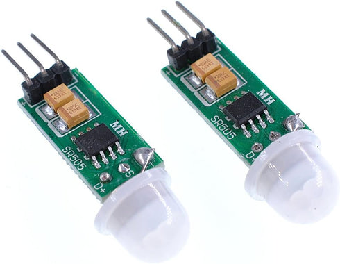 Oiyagai PIR Motion Sensor Module HC-SR505, 2-Pack Infrared Detector with 3m Range, Low Power for Arduino, DIY Security and Automation Projects...