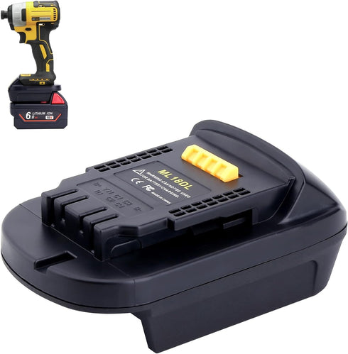ML18DL Battery Adapter Compatible with Dewalt 20V Cordless Tools, Adapter Compatible with Milwaukee 18V M18 Battery to Replacement for Dewalt 20V ...