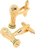 14K Gold Plated Football World Cup Tropy Cufflinks for Men In Gift Case Football Fan Men's Cuff Link for Wedding Shirt Party Business Regular Anni...