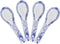 5-inch Porcelain Chinese Knot Blue Floral Soup Spoons Set of 4...