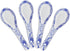 5-inch Porcelain Chinese Knot Blue Floral Soup Spoons Set of 4...