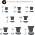 The HC Companies 8.5 Inch Round Classic Planter - Plastic Plant Pot for Indoor Outdoor Plants Flowers Herbs, Warm Gray...
