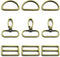 15Pcs Metal Swivel Snaps Hooks with D Rings and Tri-Glides Slide Buckles for Key Lanyard Purse Bag Straps Dog Collars DIY Sewing Hardware Craft (1...