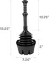 JS Jackson Supplies Black Bellows Accordion Toilet Plunger with Black Storage Tray...