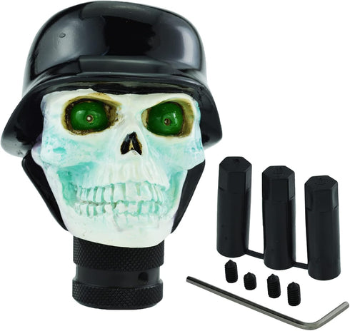Skull Resin Vehicle Gear Handle Stick Knob Heavy Shiny Car Shifter Lever Head for Most Manual Automotive Vehicles (Black)...