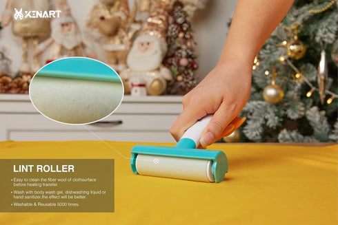 Brayer Rollers & Mat Remover Tool Set for Fabric Crafting, Reusable Sticky Lint Rollers Tool for Clothes/T-Shirts Heat Transfer Projects...