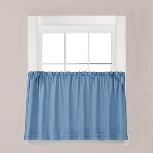 SKL Home Holden Curtain Tier Pair, 57" x 24", Smoke, 2 Count...