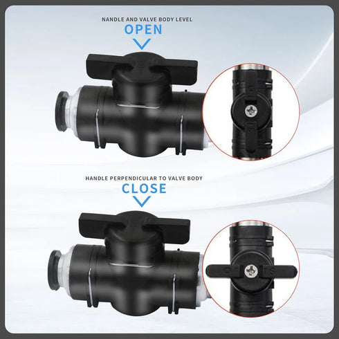 12mm Push to Connect Ball Valve Union Air Flow Control Valve Quick Connect Tube Fittings Pneumatic Valve Air Hose Fittings 5pack...