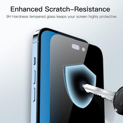 JETech Privacy Full Coverage Screen Protector for iPhone 14 Pro Max 6.7-Inch, Anti-Spy Tempered Glass Film, Edge to Edge Protection Case-Friendly,...