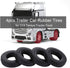 GoolRC 4pcs Trailer Car Rubber Tires for 1/14 Tamiya Tractor Truck RC Climber Trailer...