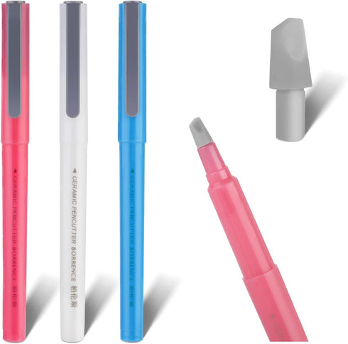 Giantree 3Pcs DIY Diamond Art Painting Parchment Paper Cutter Ceramic To Cut Pen, Craft Art Ceramic Blade Perfectly Painting with Diamonds Tools A...