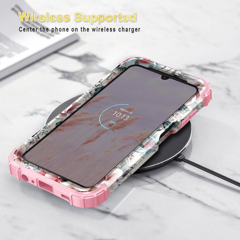 Hekodonk for Samsung Galaxy A15 5G Case,Heavy Duty Shockproof Protection Hard Plastic+Silicone Rubber Hybrid 3 in 1 Drop Protective Case for Samsu...