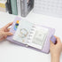 NatSumeBasics A7 Binder Wallet Cash Envelopes Budget Binder Purple Crocodile Pattern Notebook Cover 6 Rings Folders with Snap Button for Organizer...