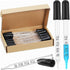 10 Pcs 1ml Straight Tip Droppers Glass Eye Droppers Liquid Measuring Droppers Lab Dropping Pipettes Essential Oil Droppers with Black Rubber Head...