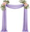 Lavender Wedding Arch Draping Fabric 29" X 20FT Chiffon Fabric Sheer Drapes for Wedding Ceremony Arbor Party Handrail Stairs Swag Fabric Decoratio...