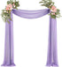 Lavender Wedding Arch Draping Fabric 29" X 20FT Chiffon Fabric Sheer Drapes for Wedding Ceremony Arbor Party Handrail Stairs Swag Fabric Decoratio...