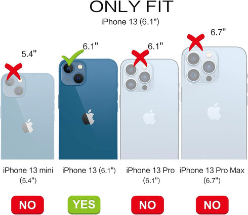 Hitaoyou Compatible with iPhone 13 Case, Phone Case iPhone 13,iPhone 13 Case with Camera Cover & Kickstand Military Grade Shockproof Heavy Duty Pr...