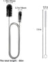 66 inch Long Drain Brush Elastic Double Head Nylon Cleaning Brushes Hose Pipe Brush and 2 PCS 7.9 inch Straw Cleaning Brush (Two Heads Black Color...
