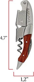 Barvivo Wine Opener with Foil Cutter and Cap Remover - Double Hinged Corkscrew for Bartenders - Stainless Steel Wine Key for Easy Bottle Opening -...