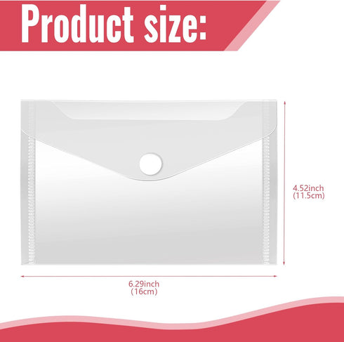 40 Pack Stamp and Die Storage Pockets, Reusable Small Plastic Envelopes Waterproof Sticker Organizer Receipt Holder Photo Storage Folders (4" x 6"...