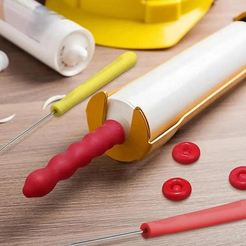 10Pcs Red Nozzle Protective Cover,Emulsion Glass Caulk Caps,Caulking Sleeves Sealing Cover,Nozzle Protective Cover,Sealers Caulk Tip Covers,Hardwa...