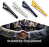 Roctee 7 Pack Tie Clip Set Mens Tie Bar | Formal Business Necktie Bar Pinch Tie Clip in Gold/Silvery/Black/Navy | Best Gifts for Father, Lover, Fr...