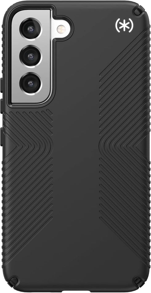 Speck Black Samsung Galaxy S22 Case - Drop Protection, Extra Grip, Scratch Resistant & Shock-Absorbent Case for Galaxy S22 Phones - Slim Design Gr...