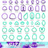 Polymer Clay Cutters for Earring Making - 160pcs Clay Tools Set with Earrings Accessories, 42+8pcs Different Shape Plastic Clay Molds clay cutters...