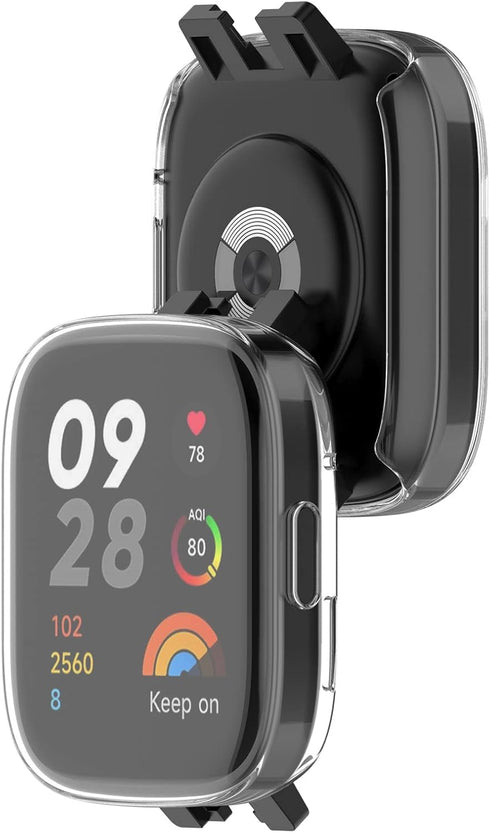 Screen Protective Case Compatible for Xiaomi Redmi Watch 3 Smart Watch TPU Case Soft Ultra-Slim Screen Protector for Xiaomi Redmi Watch3 Bumper Sh...