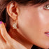 Humble Chic Teardrop Dangle Earrings for Women with Simulated Druzy Stones in Gold or Silver Tone...