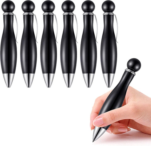 Short Fat Pens 7 Pcs Ergonomic Mini Pens For Tremor Arthritis Handicap Parkinson Cute Mini Pen Elegant Fat Pens Black Ink...