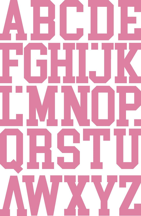 IRON 'EM Pink Iron On Letters for Fabric, Clothing, Custom Tshirt, DIY Craft for Kids, Adults, and Toddlers 2" Felt Letters for Fabric, Heat Trans...