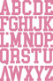 IRON 'EM Pink Iron On Letters for Fabric, Clothing, Custom Tshirt, DIY Craft for Kids, Adults, and Toddlers 2" Felt Letters for Fabric, Heat Trans...