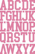 IRON 'EM Pink Iron On Letters for Fabric, Clothing, Custom Tshirt, DIY Craft for Kids, Adults, and Toddlers 2" Felt Letters for Fabric, Heat Trans...