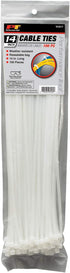 Performance Tool W2917 100pc 14-Inch Cable Tie, White With Tensile Strength 50 Lbs...