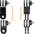 Universal Action Camera Accessory Mount Kit, Curved & Flat Adhesive Sticky Mount, Quick Release Buckle Mount, J-Hook Buckle Mount, 3-Way Pivot Arm...