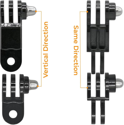 3-Way Adjustable Extension Pivot Arm Straight Joints Adapter Mount Kit, Long and Short, Same and Vertical Direction Straight Joints Connector Conv...