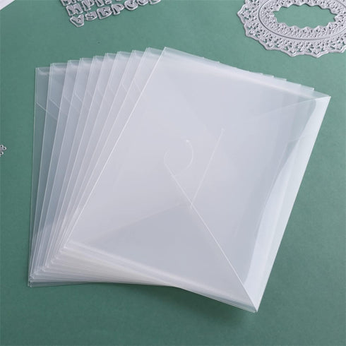 20 Pcs Large 10"X7" Stamp & Die Storage Pockets Resealable Clear Plastic Seal Bags Storagefor Cutting Dies Stencil Album Stamp Crafts for DIY Scra...