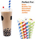 Boba Straws, Smoothies Straw Disposable Extra Large 0.5" 1/2" 12mm Wide Paper Straws for Slushy Jumbo Thick Shakes Bubble Tea Tapioca Pearls Showe...