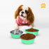 32oz Dog Bowls Double Layer Insulated Water and Food Bowl for Dogs & Cats Portable Stainless Steel Travel Bowl with Non-Slip Rubber Base - Green...