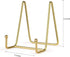 2 Pack Gold Iron Display Stands, Metal Wire Frame Holders for Pictures, Decorative Plates & Tabletop Art (4 inch)...