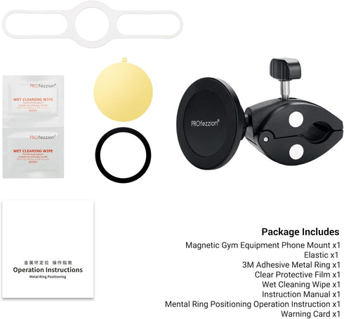 Phone Holder Mount Magnetic Accessories: Fitness Equipment Gym Motorcycle Handlebar, Exercise Bike, Treadmill, Stroller, Cart, for Magsafe iphone ...