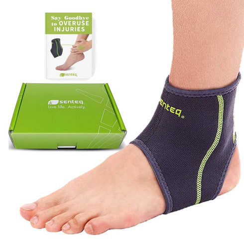 Ankle Brace for Men & Women- Compression Support for Sprained Ankles & Plantar Fasciitis, Elastic Neoprene Slim Sleeve for Jogging & Running, Ankl...