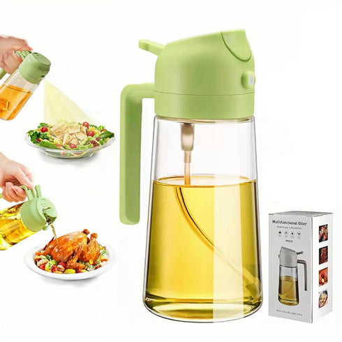 Oil Sprayer for Cooking,2 in 1 Olive Oil Dispenser and Oil Sprayer 470ml Olive Oil Spritzer,Oil Sprayer for Air Fryer, Salad,Roasting,BBQ...