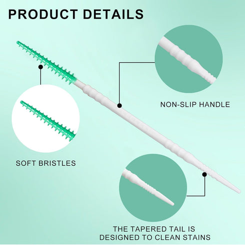 150PCS Interdental Brushes and Dental Floss Picks 2-in-1,Double Head Brush Picks for Teeth,Soft Interdental Toothpicks for Adults,Plastic Toothpic...