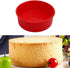 Round Silicone Cake Pan Baking Mold 6 Inches - Set of 2 - BPA-Free - Kitchen Baking Tool Red and Blue with Egg White Separator...