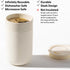 W&P Porter Ceramic Mug w/ Protective Silicone Sleeve, Slate 16 Ounces | On-the-Go | No Seal Tight | Reusable Cup for Coffee or Tea | Portable | Di...