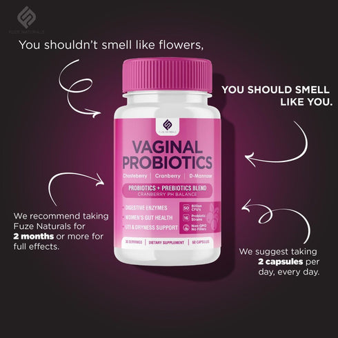 Vaginal Probiotics for Women Digestive Enzymes Gut Health PH Balance Pills, Women's Probiotic + Prebiotic Cranberry D Mannose Weight Loss UTI Vagi...