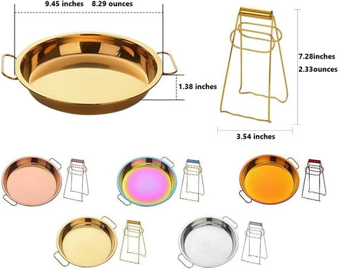 Buyer Star Stainless Steel Steaming Tray Cold Noodle Plate 9 Inch Everyday Pan Stainless Steel Big Green Egg Drip Pan Pizza Cake Baking Tray Liang...